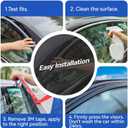 Window Visors Rain Guards for 2009-2018 Dodge Ram 1500 Quad Cab, Out-Channel Window Vent Wind Deflectors Visors Shades for 2019-2023 Ram 1500 Extended Cab Classic Model