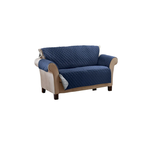 Quilted Furniture Protector Cover, Navy/White,  Loveseat
