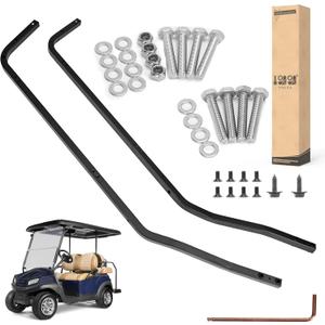 10L0L Golf Cart Front Roof Strut Brackets for Club Car Tempo with Steel Screw Bushings Repair Kit, Heavy Duty Strut Support Reinforcement Repair