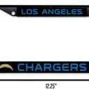 Rico Industries NFL Football Black Chrome Frame with Decal Inserts 12" x 6" Car/Truck Auto Accessory