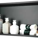 Shower Niche 24"x12"No Tile NeededStainless Steel Niche Bathroom for Shower WallMatte Black  24 x 12 in
