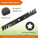 138971 Mower Blades for 42" Lawn Tractor, 138498 Gator Mulching Blades Compatible with Craftsman/Hus qvarna/Pou LAN Riding Mower, Replace 127843, 134149, 138971, 2 Pack