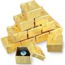Kenning 36 Pcs Golden Ring Boxes Bulk Square Cardboard Jewelry Gift Boxes for Earring Necklaces with Bow for Proposal Engagement Wedding Birthday Anniversary, 2 x 2 x 1.4 Inch