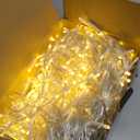 Minetom 9FT 398 LED Icicle Lights Outdoor - 15 Drop, 8 Mode Firecracker Christmas Lights, Warm White