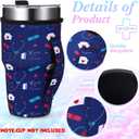 Chengu 6 Pcs Nurses Appreciation Gifts Reusable Iced Coffee Cup Sleeve Insulated Sleeves Tumbler Cup Drinks Sleeve Holder with Handle for Nurse Birthday Graduation 30 oz Cold Hot Beverages Without Cup