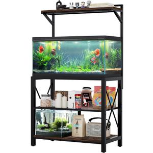 40-50 Gallon Fish Tank Stand, 36.6" x 18.5" Metal Aquarium Stand with Plant Shelf, 4-Shelf Fish Tank Stand for Fish Tank Accessories Storage fits Aquarium,Turtle Tank, or Reptile Terrariums, Tank not Included