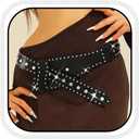 Black Chunky Belt Y2k Studded Belts Wide Leather Waist Belt Accessories for Women