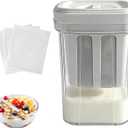 Yogurt Strainer-1.16 Quarts (1100ML) Greek Yogurt maker, Yoghurt Filter with Filter Bags BPA Free PP Material Greek Yogurt maker for Whey Separation Kefir,Tofu,Cheese
