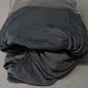 PrinceDeco Velvet Couch Cover Loveseat Covers for 2 Cushion Couch 3 Piece Sofa Covers for Dogs Washable Loveseat Covers Width Up to 72 Inch No Slip Stretch Sofa Slipcover(Medium, Stone Blue)