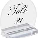 Acrylic Name Card Holder 10 PCS Acrylic Place Card Holder, Clear Acrylic Sign Holder Table Number Holder with Blocks for Sign /Name /Menu /Numbers