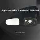 Driver Side Mirror Replacement Glass for Kia Forte / Forte5 2014-2018,Automotive Exterior Heated Left Side View Mirror Glass for 2014 2015 2016 2017 2018 Kia Forte / Forte5(SKOUIO 01-S)