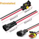 20 AWG 20 Kits 2 Pin Connector Waterproof Wire Connectors 2 Pin Automotive Electrical Connectors Quick Disconnect Wire Connectors with 20 Gauge Wire