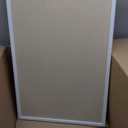 DAHAPYBOO Cork Board with Linen White,Bulletin Board 30"x20" Hanging Corkboards for Office Home School Message Board or Vision Board Decoration.