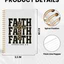 FISWAFY Trendy Leopard Cross Christian Spiral Notebook 5.5x8.3in, Faith Based Christian Journal Gifts for Women, Religious Prayer Journal Notebooks for Note Taking, Hardcover Notebook Journal