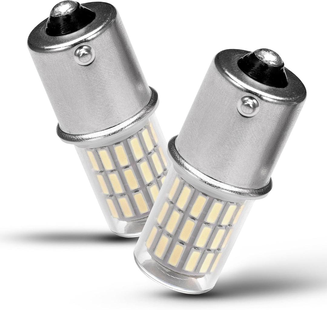 1156 LED Bulb 12V 24V LED Reverse Lights 1141 1003 7506 BA15S P21W Super Bright 6000K Replacement for Car Back up Tail Brake Lawn Mower Lights, 2 Pack (6000K Daylight White)