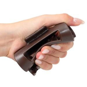The Original Mello Hair Claw Clip Squishy Claw Clip Made in Korea Patent Pending 30021976 (Dark Brown, Medium)