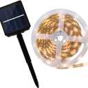 Solar Power Outdoor LED Strip Lights Warm White Decorative Tape Light for Garden Flexible LED Garden Decoration for Patio Landscape Use