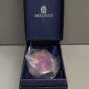 M MEILINXU Mini Urn for Ashes for Women or Man, Small Urns for Human Ashes Keepsake, Tear Drop Decorative, Purple Flowers and Butterfly Urn, Brass Cremation Container, Teardrop - Small Keepsake