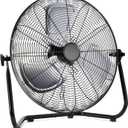 Amazon Basics 18" High Velocity Industrial Fan, Floor Fan, with 3 Speeds, Tilt Head, ETL-Listed Safety Compliance, Metal Housing/Blades, Ideal for Industrial/Commercial Space/Garage/Gym, 100W, Black