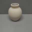 Ceramic Vase | 6 Inch White Vase Pottery Rustic Farmhouse Boho Vase for Home Decor, Table, Living Room, Bathroom, Shelf, Mantel Decoration, Wedding (6'' Retro)