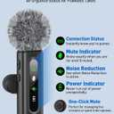 GoorDik Wireless Lavalier Microphone for iPhone, Android, USB C, PC, Camera Video Recording 4 in 1 Clip-on Mics with Rotatable Clip&Denoise Recording, for Vlog Tiktok YouTube Podcast Content Creator