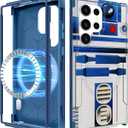 For Samsung Galaxy S25 Ultra Case - [Compatible with MagSafe] Women Cute Girls Magnetic Protective Phone Cover Boys Unique Design Heavy Duty Shockproof Funda para Samsung S25 Ultra Cases (Blue Robot)