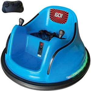 The Bubble Factory Electric RC Kids Bumper Car with Light and Music , Blue Large (Blue) The Bubble Factory Electric RC Kids Bumper Car with Light and Music , Blue Large (Blue)