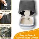 Cat Litter Mat Litter Trapping Mat,Cat Litter Box Mat for Floor 32"x22", 2 Layer Llitterbox Mats for Pet kitty,Litter Rug Catcher,Waterproof Urine Proof, Clean Easily, Collapsable, Medium