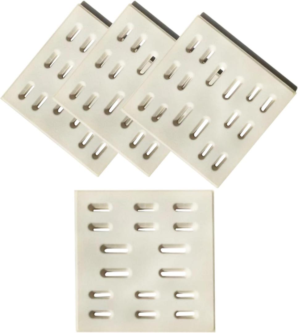 Ceramic Flame Tamer for Sam's Member's Mark Y0101XC Y0202XC 04ANG,Bakers & Chefs Y0005XC,FiestaGT40045,Grand Hall GC-2000,Turbo Gas Grill Models. 4 Packs, 8 L X 7 W X 1/2 H