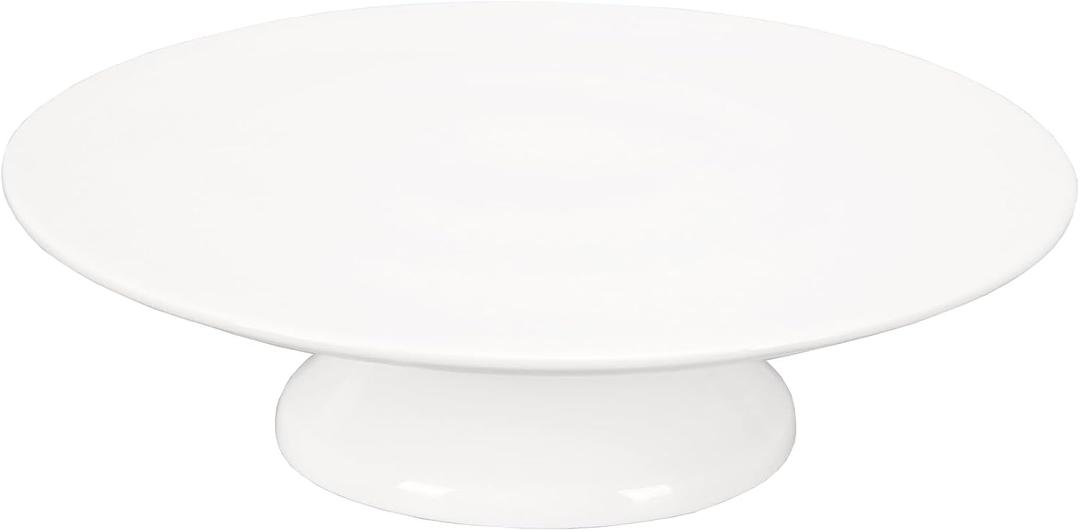 Porcelain Cake Stand, Round Dessert Stand, Cupcake Stand - Wedding and Birthday Decorating Cake Pedestal Stand - Dessert Display Serving Use at Parties, Restaurants, Birthday 13.8 Inch