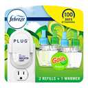 Febreze Plug-In Air Freshener, Odor-Fighting Scented Oil Starter Kit, Air Fresheners for Home, Bathroom and Kitchen, Long Lasting for Strong Odors, Gain Original Scent, Warmer + 2 Refill, Multicolor,Missing Parts