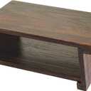 Japanese Altar Table,Folding Floor Table,Wood Small Low Meditation Table,Coffee Table for Living Room, Brown,19.7" x 11.8" x 7.9"