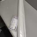 UNISHADES no Drill Cordless Roman Shades for Windows, 44" W × 64" H - 100% Blackout - Linen - Mist White