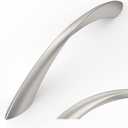 Amerdeco 10 Pack Brushed Satin Nickel 5 Inch(128mm) Hole Centers Kitchen Arch Twisted Cabinet Pulls Cabinet Hardware Kitchen Handles for Cabinets Cupboard Handles Drawer Pulls ZH0048