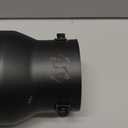 TriTrust Exhaust Tip, 2.5-3 inch inlet adjustable,Fit 2.5''/2.75''/3'' Outer diameter Tailpipe, 4.5'' Outlet 7'' Long Muffler Tip, Black Powder Coated Stainless Steel Tail Tip