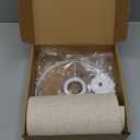 Small Lamp Shade, Beige Drum Lampshade 8.7''Top X 8.7'' Bottom X 7.9'' High, Replacement Lamp Shade Natural Linen Hand Crafted for Table Lamps Floor Lamps Chandelier Lamp, Easy Assembly Required