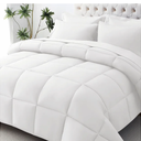 JOLLYVOGUE King Comforter Set, Ultra-Soft Bed in a Bag King Size 7 Pieces, Oeko-TEX Certified Bedding Set with Down Alternative Comforter, Sheets, Pillowcases & Shams, White