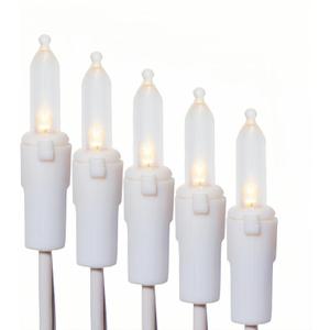 100 LED Warm White Christmas Lights, UL Certified and Commercial Grade White Wire String Lights 35 FT, for Indoor and Outdoor Christmas Trees, Party, Garden, Patio