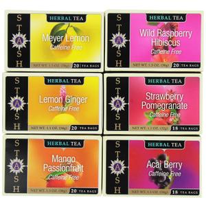 Stash Tea Fruity Herbal Tea Six Flavor Assortment, 18 Count (EXP 05/12/26)