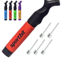 2 SPORTBIT Ball Pumps For Sports Balls - Push & Pull Inflating System - Hand Pumps for All Exercise Balls - Volleyball Pump, Basketball Inflator, Football & Soccer Ball Air Pump - Both Pumps Come with 5 Needles Set