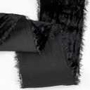 MEEDEE Black Velvet Ribbon 2 Inch Wide Frayed Ribbons Crinkle Raw Edge Black Christmas Ribbons 2 Rolls 4 Yards Crushed Velvet Ribbon for Gift Wrapping, Wedding Bouquet