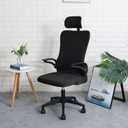 FORCHEER Ergonomic Office Chair Covers Set with Headrest Cover Water Repellent Managerial Chair Cover for Office Executive ChairBlack