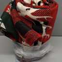 Christmas Red 5x7 Area Rugs for Living Room, Black Plaid Reindeer Xmas Tree Silhouette Non Slip Floor Mat Washable Low-Profile Indoor Carpet for Bedroom, Dining Room, Bathroom