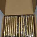 Plustool 30Pack 3''Hole Centers Gold Cabinet Handles-Brushed Brass Cabinet Pulls Gold Dresser Drawer Pulls-Stainless Steel Door Hardware for Kitchen Bathroom Bedroom Furniture-5''Overall Length