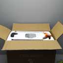 Giraffe Tools Heavy Duty Retractable Hose Reel, 130FT 1/2 Inch Automatic Rewind Garden Hose Reel with Flexible Swivel Base, Ground Mount for Lawn, Patio, and Concrete Floor