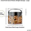 Prepara Evak Fresh Saver Airtight Plastic Container, Large/Short (5.75” x 5.75”, 7.2 Cups), BPA-Free Food Storage Canister Vacuum Sealed Lid Handle, Odor Resistant, Ideal for Coffee Beans & Dry Goods