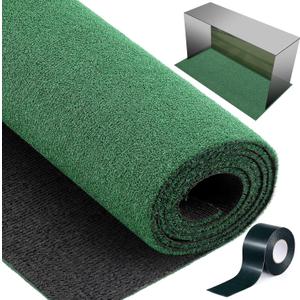 Nuanchu 6x10 ft Golf Simulator Turf Putting Green Practice Mat 15mm Pile with Lawn Double-Sided Tape Non-Slip Backing for Home Simulator Basement Garage Indoor