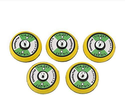 Ouya 5PCS 2-inch Thread Hook and Loop Backing Pad Buffing Plate for Air Sander and Dual Action Car Polisher 1/4"-20 Thread