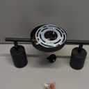 Black Track Lighting Ceiling, 2 Lights Track Lighting for Kitchen, Modern Track Lights Fixtures Ceiling Kit, Rotatable Track Heads, Wall Mount Spot Lighting for Living Room/Bedroom(Bulb Not Included)