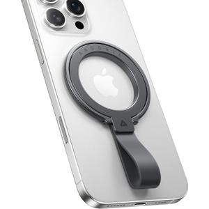 andobil [2025 Unrivaled Stability] Magnetic Phone Grip Holder for MagSafe Ring Stand Holder Kickstand Compatible with MagSafe Accessories for iPhone 16 Pro Max Plus iPhone15/14/13/12&Android,SpaceGrey